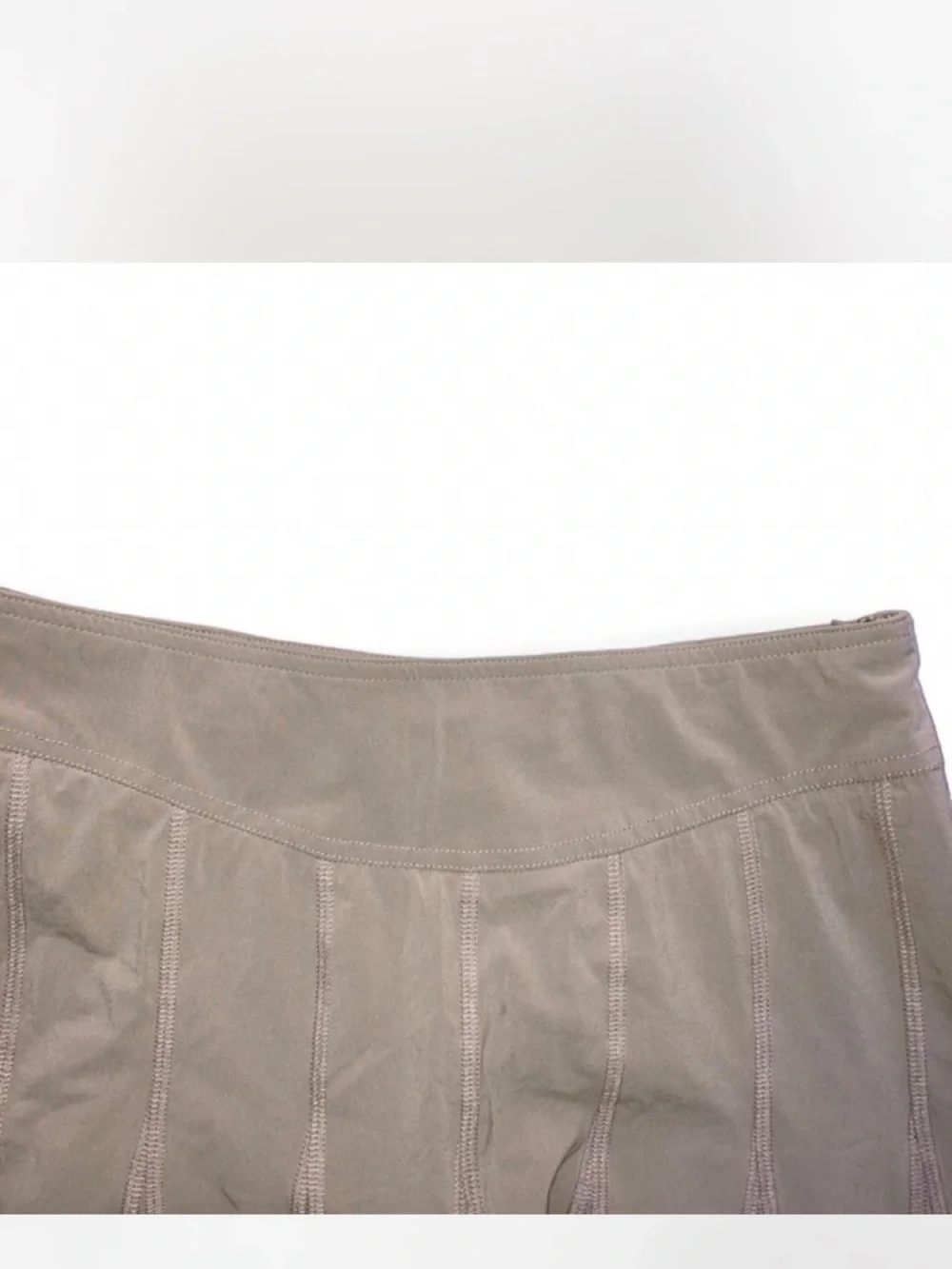 Athleta Khaki A-Line Panel Skirt - Picture 3 of 7